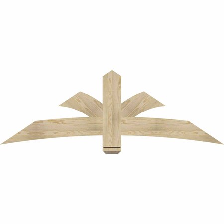Ekena Millwork Davenport Rough Sawn Timber Gable Bracket, Douglas Fir, 72"W x 24"H x 2"D x 6"F, 8/12 Pitch GBW072X24X0206DAV00RDF